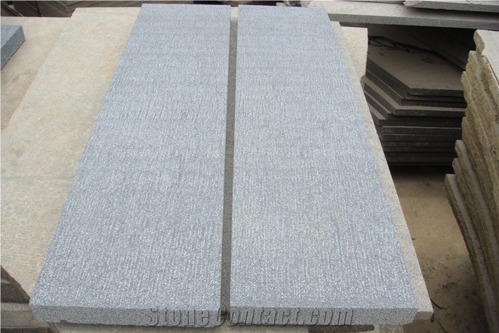 Grey Basalt Andesite Chiseled and Brushed, Hainan Grey Basalt Slabs & Tiles