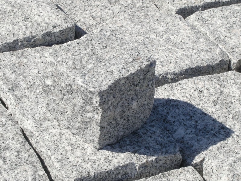 Granite Cobble Stone (granite Cube), Shirkouh Yazd Grey Granite