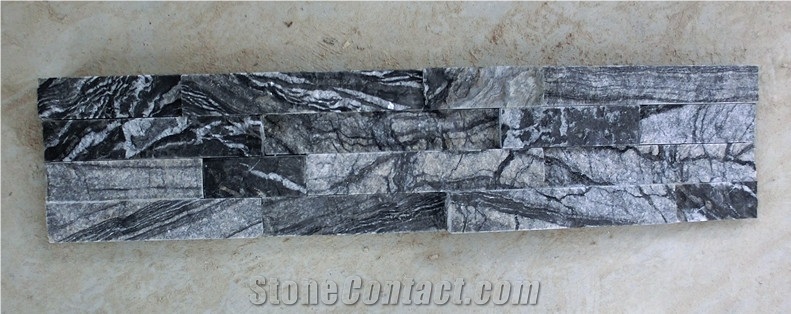 Black Stripe Culture Stone, Black Limestone Cultured Stone
