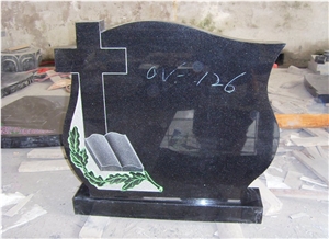Black Headstone, Mongolia Black Granite Headstone