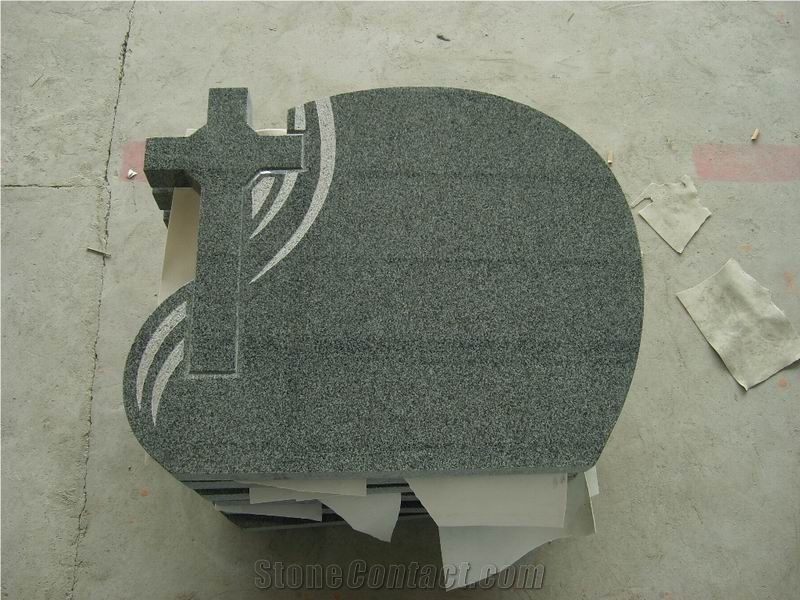 G654 Headstone, G654 Black Granite Headstone