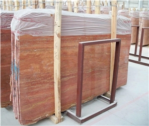 Red Travertine Slab