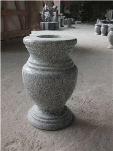 White Tombstone Vase, G623 White Granite Urn, Vase, Bench