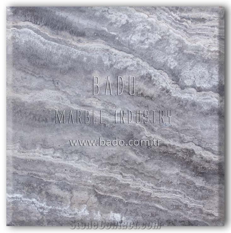 Silver Travertine Slabs, Iran Grey Travertine
