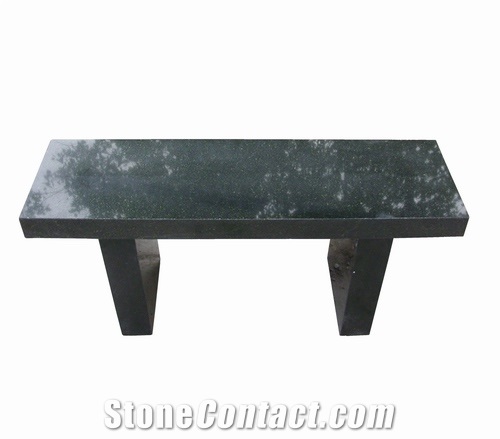 Garden Stone Furniture, Black Granite Bench & Table