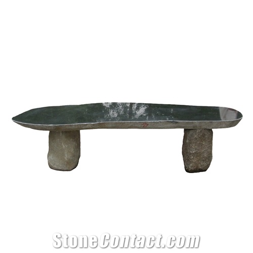 Garden Stone Furniture, Black Granite Bench & Table