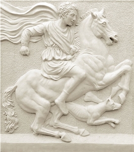 White Marble Carved Panel