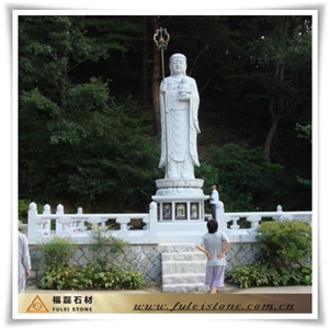 Natural Granite Buddha Carved, Natural Buddha Carved White Granite Sculpture, Statue
