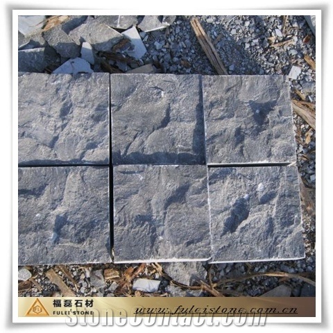 Natural Split Limestone Tiles, China Black Limestone