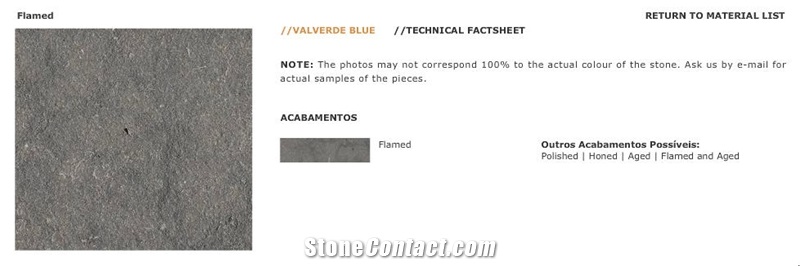 Azul Valverde - Valverde Blue Flamed, Portugal Blue Limestone Slabs & Tiles
