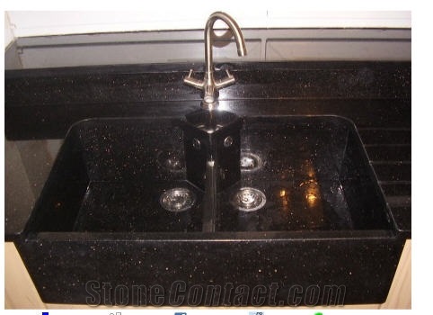 Traditional Belfast Black Granite Sink