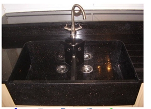 Traditional Belfast Black Granite Sink