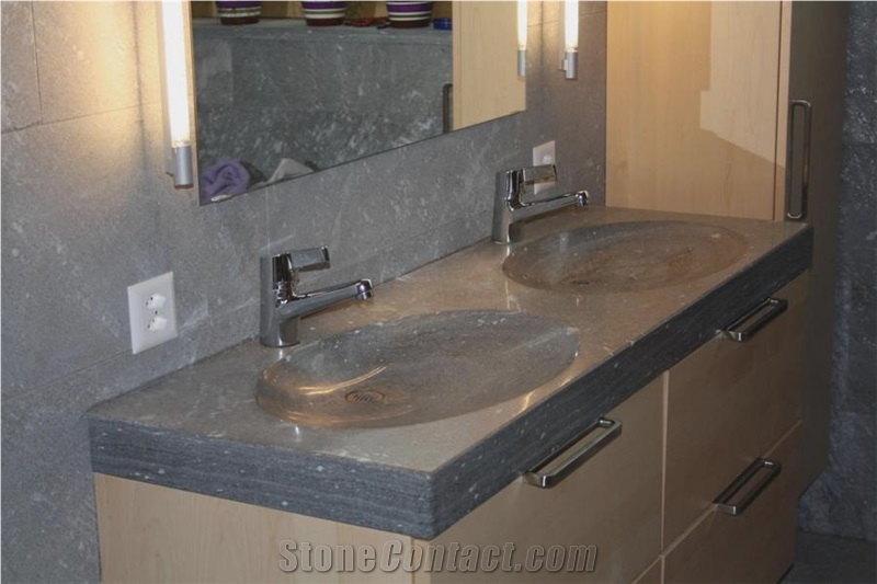 Onsernone Granite Vanity Top, Grey Granite Vanity Top