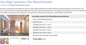 Jura Beige Limestone Tiles Blasted/Brushed