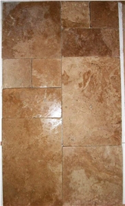 Walnut Travertine Slabs, Turkey Brown Travertine