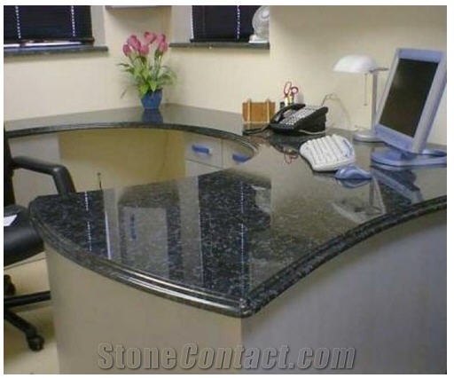 Granite Desk Top, Butterfly Blue Granite Kitchen Countertops