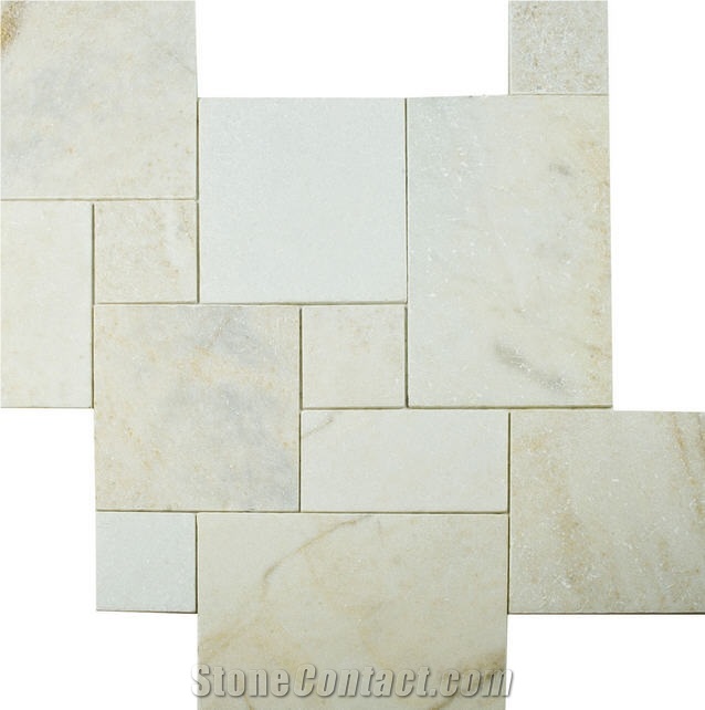Afyon White Marble French Pattern Set