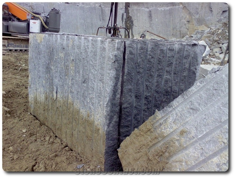 Pietra Di Luserna Blocks, Italy Grey Quartzite
