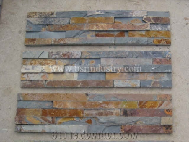 Ledge Stone-002, China Multi Color Slate Ledge Stone