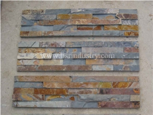 Ledge Stone-002, China Multi Color Slate Ledge Stone