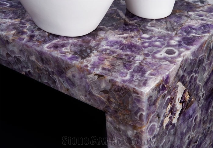 Concetto Amethyst Semiprecious Stone Countertop