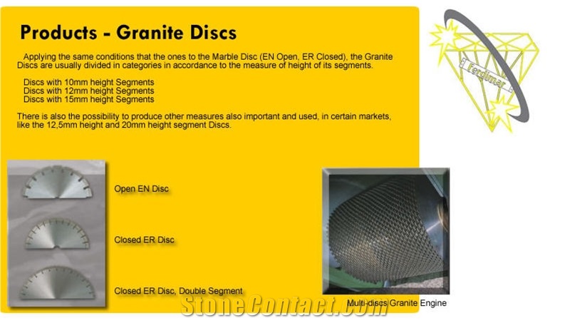 Granite Discs, Cutting Blades