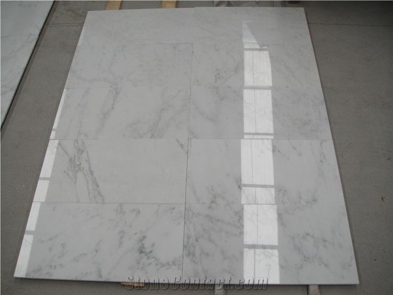 Chinese Carrara White Marble Slab, China White Marble