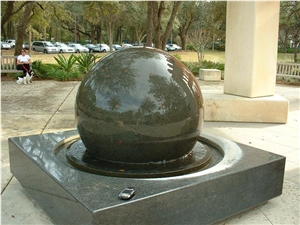 Granite Spheres, Black Granite Ball Fountain