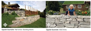 Oppdal Golan Quartzite Wall Bricks, Building Block, Oppdal Furunes Grey Quartzite