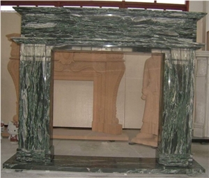 Chengde Green Marble Fireplace
