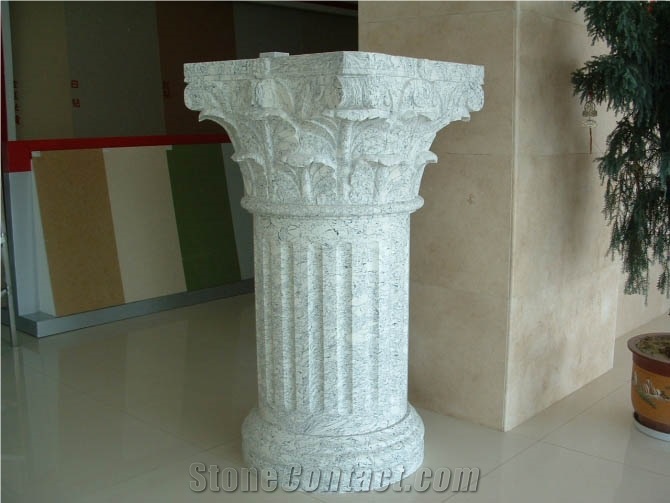 Handcarved Roman Column & Pedestals