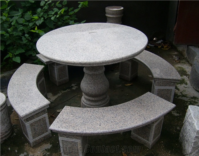 Natural Granite Bench & Table