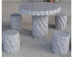 Natural Stone Bench & Table