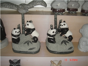 Panda Granite Animal Sculpture