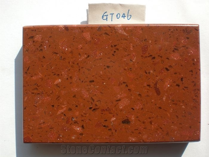 Red Quartz Stone,Quartz Surface,Red Solid Surface Sheet,Engineered Stone,Artificial Stone Slab