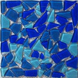 Cheap Irregular Glass Mosaic Tiles