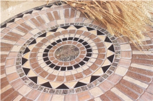 Beige Limestone Mosaic Tabletop