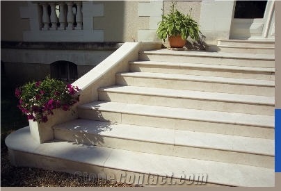 Limestone Stairs, Limestone Steps, Rocherons Beige Limestone