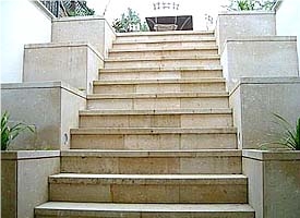 Marble Stairs, Steps, Sunny Beige Marble