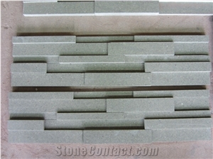 China Green Sandstone Culture Stone, Green Sandstone Wall Cladding, Stacked Stone Veneer