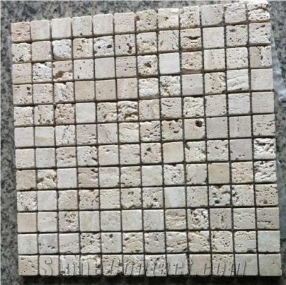 Travertine Mosaic,stone Mosaic, Denizli ,Noce Beige Travertine Mosaic