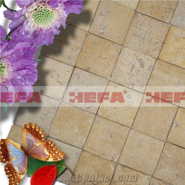 Beige Tile Mosaic Stickers-XMD003BL1, Yellow Limestone Mosaic