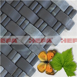 Black Rose Mosaic Pattern-XMD005I, Ink Jade Black Marble Mosaic Pattern