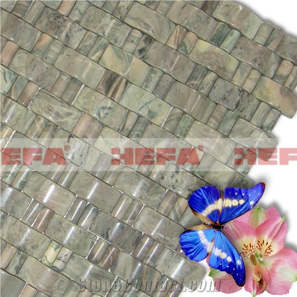 Green Mosaic Tile Patterns-XMD005J4