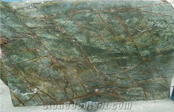 Rain Forest Green Marble, Bidasar Green Marble Slabs