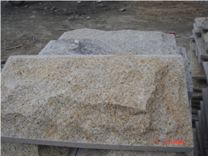 Yellow Granite G682 Wall Stone, G682 Beige Granite Mushroom Stone