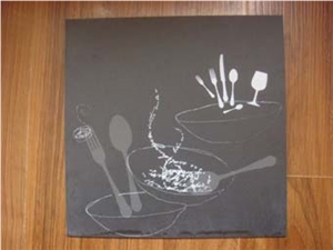 Natural Black Slate Trays