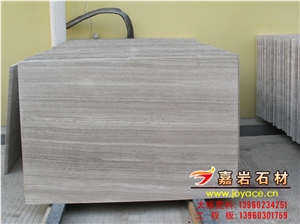 Grey Wood Grain Marble Tiles, China White Marble