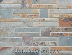 Bevelled Edge Panels, Rust Slate Cultured Stone