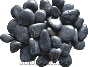 Black Pebbles, Popular River Stone, Others Black Marble River Stone